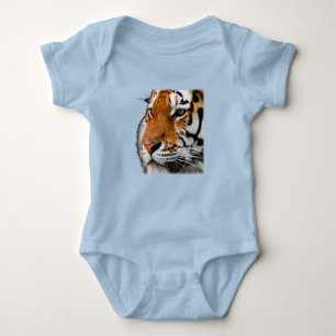 Beautiful Bengal Tiger Face Photo Baby Bodysuit