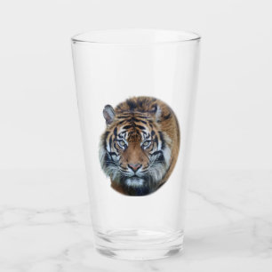 Beautiful Bengal Tiger Face Photo Glass