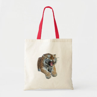 Beautiful Bengal Tiger Face & Teeth Photo Tote Bag