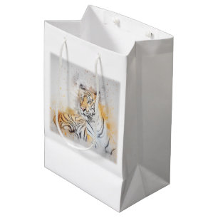 Beautiful Bengal Tiger Painting Medium Gift Bag