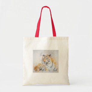 Beautiful Bengal Tiger Painting Tote Bag