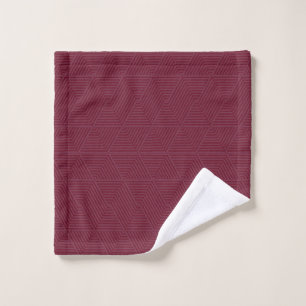 Beautiful Berry Geometric Pattern Wash Cloth