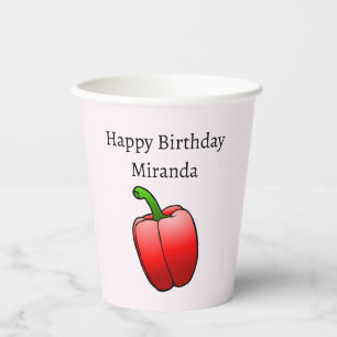 Beautiful Big Red Bell Pepper Paper Cups