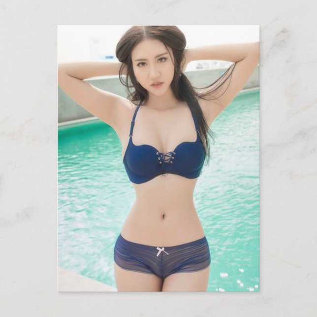 Beautiful Bikini Photo Postcard (Front)