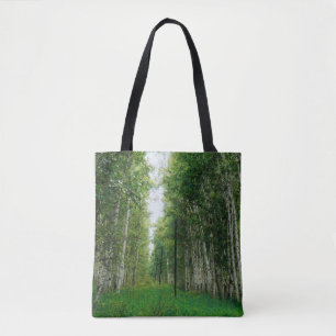 Beautiful Birch Tree Forest Art Tote Bag