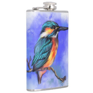 Beautiful Bird Kingfisher Flask