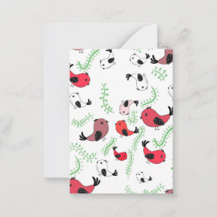 Beautiful bird themed design, patterned card
