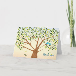 Beautiful Bird Tree Thank You Card