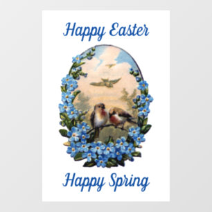 Beautiful Birds And Flowers Window Cling