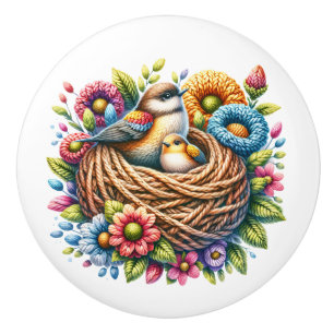 Beautiful Birds  Ceramic Knob