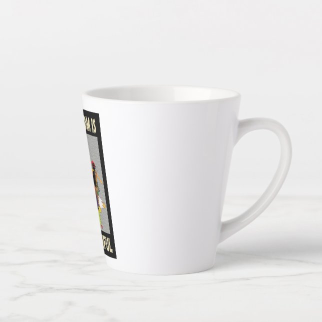 Beautiful birds combination flying  latte mug (Right)