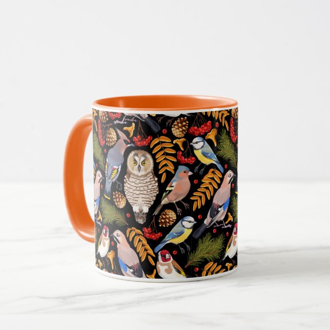 Beautiful Birds Pattern Mug (Front Left)