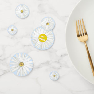 Beautiful Birthday Daisy Flowers Confetti