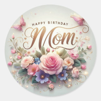 Beautiful birthday sticker for mom 