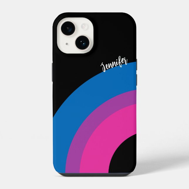 Beautiful Bisexual Pride Flag Cute Personalized iPhone Case (Back)