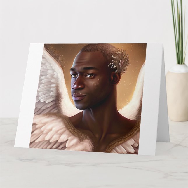 Beautiful Black African Angel  Card (Front)