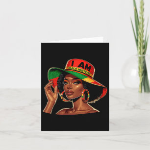 Beautiful Black African Women I Am Black History Card