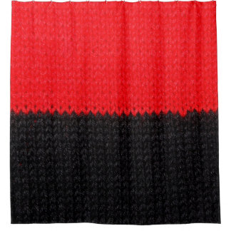 beautiful black and red knitted fabric with drawin