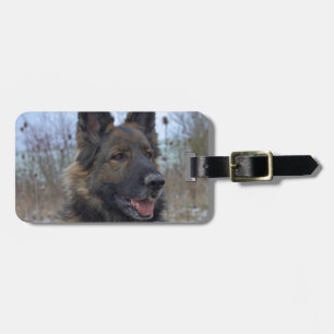beautiful black and tan German Shepherd puppy Luggage Tag