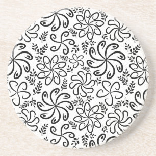 Beautiful black and white coaster