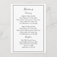 Beautiful black and white directions