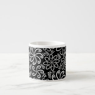 Beautiful black and white Espresso Mug