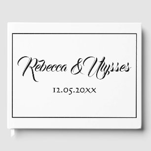 Beautiful Black and White Guest Book