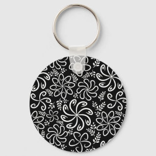 Beautiful black and white  Keychain