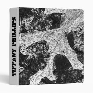 Beautiful Black and White Leaf Sketch Binder