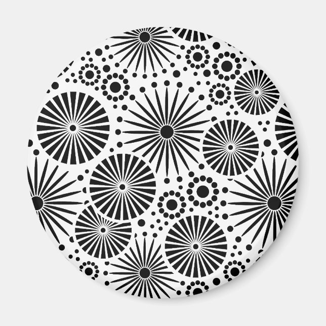 Beautiful black and white magnet (Front)
