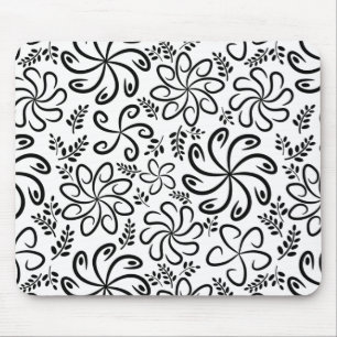 Beautiful black and white mousepad