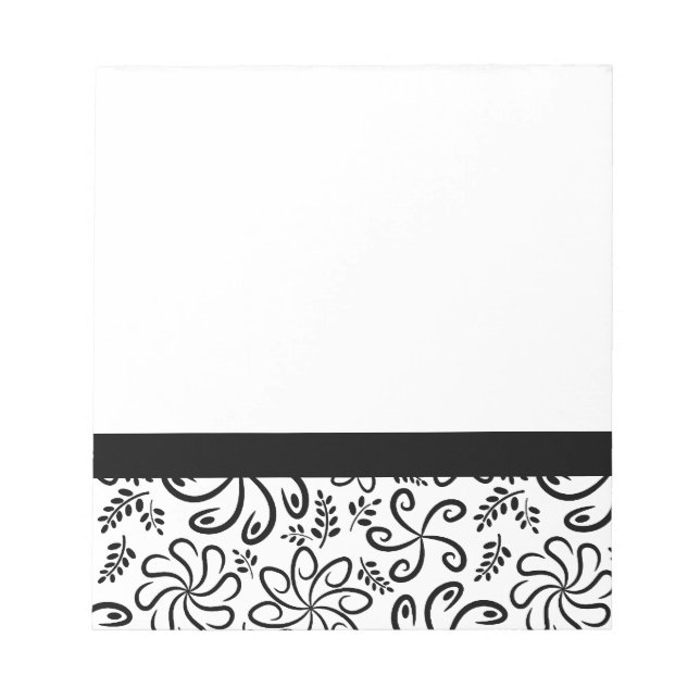 Beautiful black and white Notebook Notepad (Front)