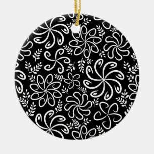 Beautiful black and white Ornament