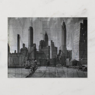 Beautiful Black and White Photo Vintage NYC Postcard