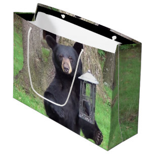 Beautiful Black Bear Large Gift Bag