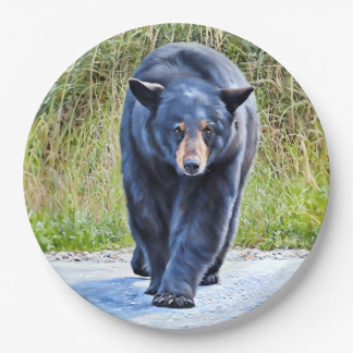 Beautiful Black Bear - Paper Plate