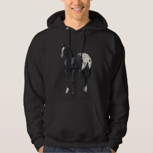 Beautiful Black Blanket Appaloosa Horse Lover Gift Hoodie