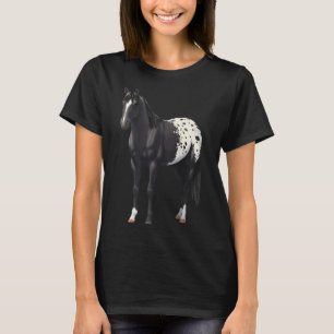 Beautiful Black Blanket Appaloosa Horse Lover Gift T-Shirt