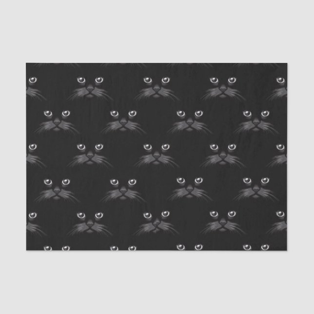 Beautiful Black Cat Custom Gift Tissue Paper (Front)