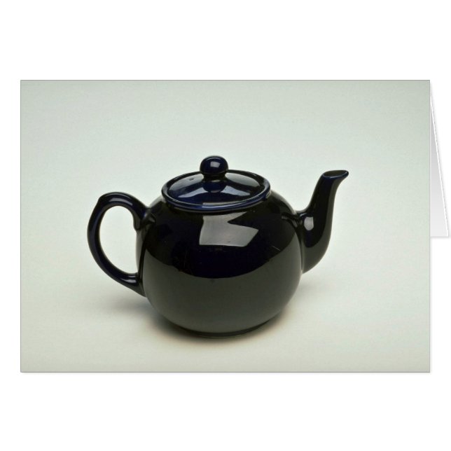 Beautiful black coloured teapot (Front Horizontal)