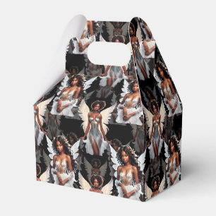 Beautiful Black Girl Angels Pattern Design -Dark Favor Box