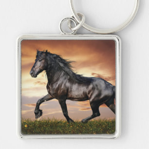 Beautiful Black Horse Keychain