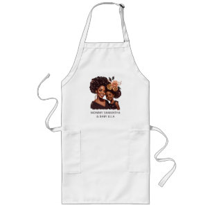 Beautiful Black Mom and Daughter (10) Long Apron