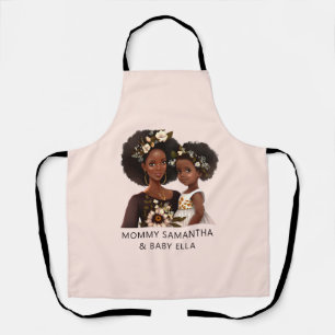 Beautiful Black Mom and Daughter (11) Apron