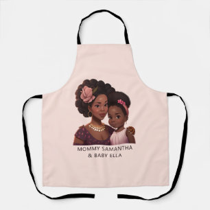 Beautiful Black Mom and Daughter (14) Apron