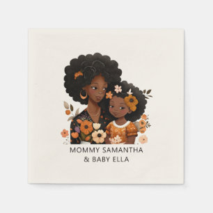 Beautiful Black Mom and Daughter (16) Napkin