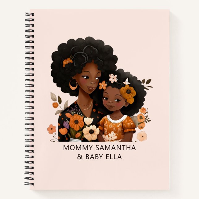 Beautiful Black Mom and Daughter (16) Notebook (Front)