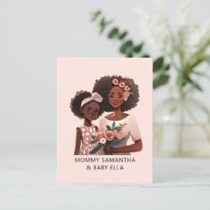 Beautiful Black Mom and Daughter (17) Postcard