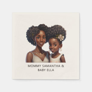 Beautiful Black Mom and Daughter (18) Napkin