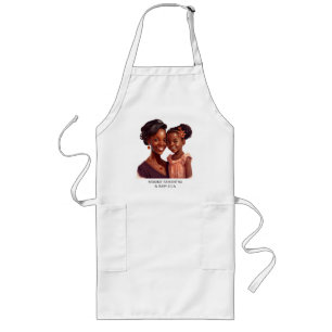 Beautiful Black Mom and Daughter (19) Long Apron